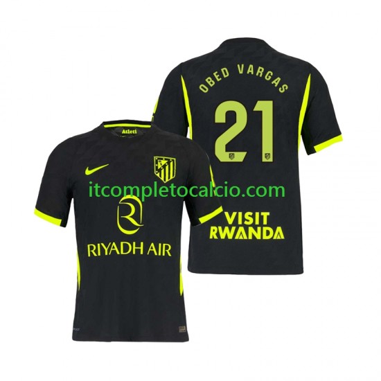 Maglia Atlético Madrid Obed Vargas 21 Divisa Away 2026-2027 Manica Corta ,Uomo Maglia Atlético Madrid Obed Vargas 21 Divisa Away 2026-2027 Manica Corta ,Uomo