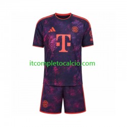 Maglia FC Bayern München Terza Divisa 2026-2027 Manica Corta ,Bambino