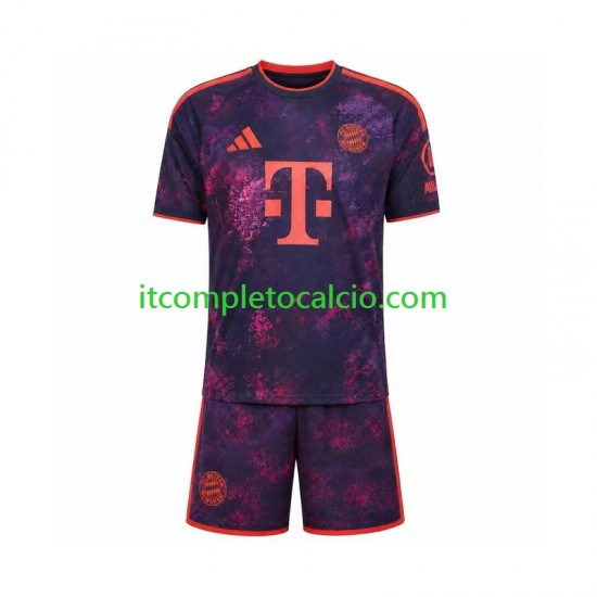 Maglia FC Bayern München Terza Divisa 2026-2027 Manica Corta ,Bambino