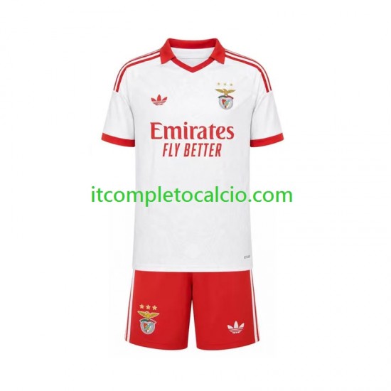 Maglia Benfica Divisa Away 2026-2027 Manica Corta ,Bambino