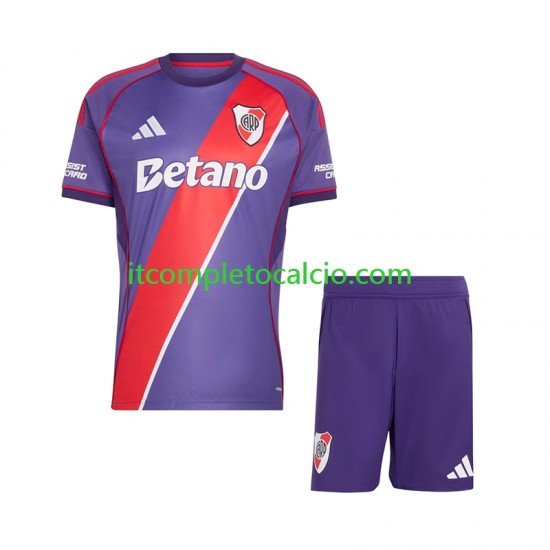 Maglia CA River Plate Terza Divisa 2026-2027 Manica Corta ,Bambino