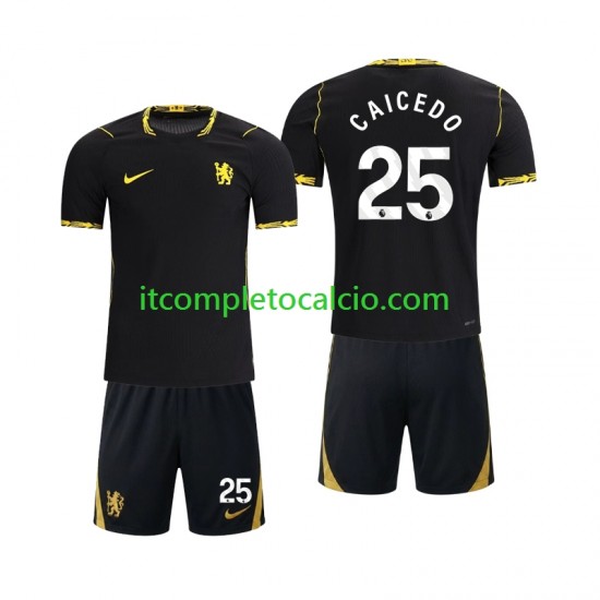 Maglia Chelsea Moises Caicedo 25 Divisa Away 2026-2027 Manica Corta ,Bambino Maglia Chelsea Moises Caicedo 25 Divisa Away 2026-2027 Manica Corta ,Bambino