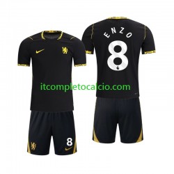 Maglia Chlesea Enzo Fernandez 8 Divisa Away 2026-2027 Manica Corta ,Bambino