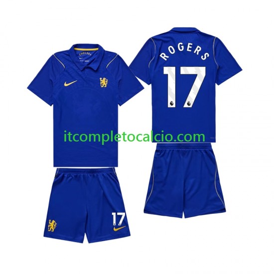 Maglia Chlesea Morgan Rogers 17 Divisa Home 2026-2027 Manica Corta ,Bambino