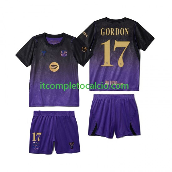 Maglia FC Barcelona Anthony Gordon 17 Divisa Away 2026-2027 Manica Corta ,Bambino Maglia FC Barcelona Anthony Gordon 17 Divisa Away 2026-2027 Manica Corta ,Bambino