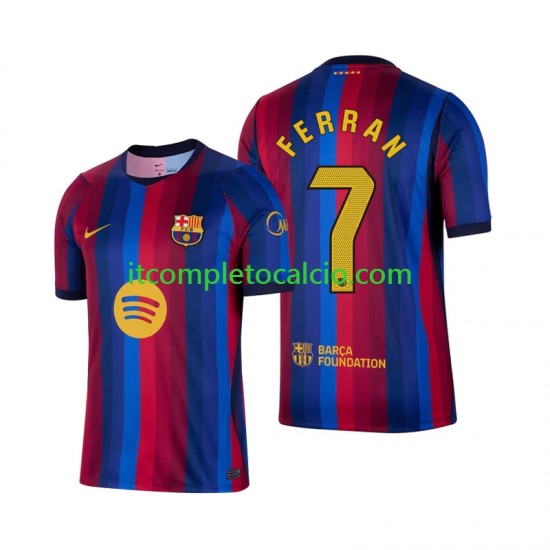 Maglia FC Barcelona Ferran Torres 7 Divisa Home 2026-2027 Manica Corta ,Uomo