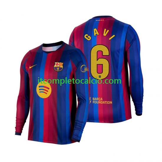 Maglia FC Barcelona Gavi 6 Divisa Home 2026-2027 Manica Lunga ,Uomo Maglia FC Barcelona Gavi 6 Divisa Home 2026-2027 Manica Lunga ,Uomo