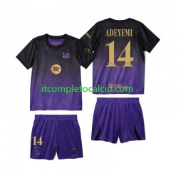 Maglia FC Barcelona Karim Adeyemi 14 Divisa Away 2026-2027 Manica Corta ,Bambino Maglia FC Barcelona Karim Adeyemi 14 Divisa Away 2026-2027 Manica Corta ,Bambino