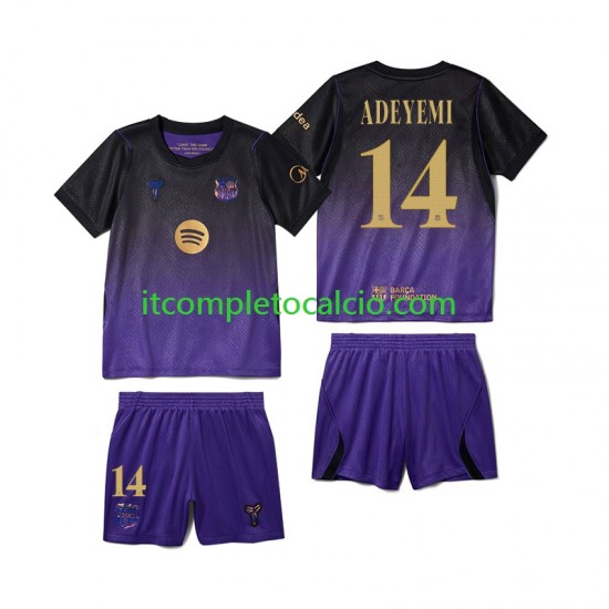 Maglia FC Barcelona Karim Adeyemi 14 Divisa Away 2026-2027 Manica Corta ,Bambino Maglia FC Barcelona Karim Adeyemi 14 Divisa Away 2026-2027 Manica Corta ,Bambino