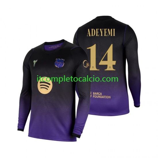 Maglia FC Barcelona Karim Adeyemi 14 Divisa Away 2026-2027 Manica Lunga ,Uomo
