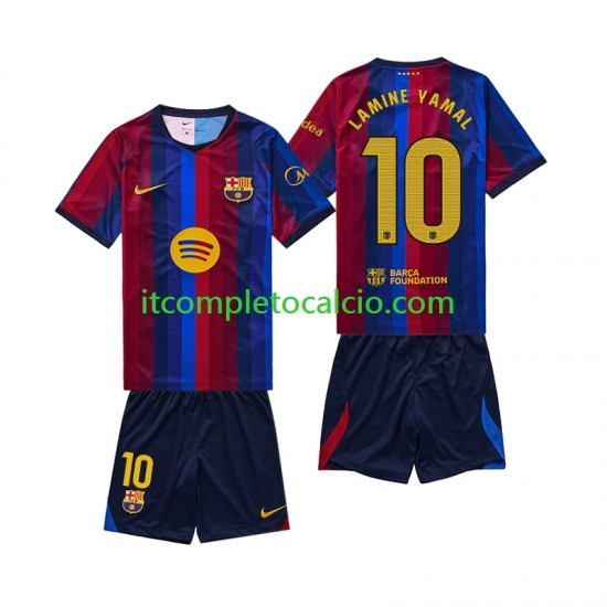 Maglia FC Barcelona Lamine Yamal 10 Divisa Home 2026-2027 Manica Corta ,Bambino