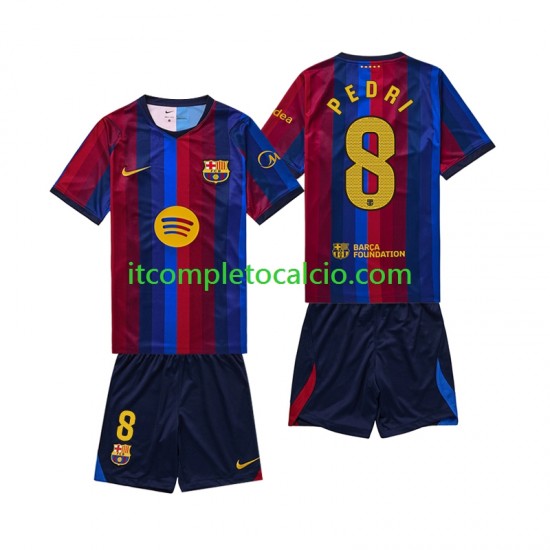Maglia FC Barcelona Pedri 8 Divisa Home 2026-2027 Manica Corta ,Bambino Maglia FC Barcelona Pedri 8 Divisa Home 2026-2027 Manica Corta ,Bambino