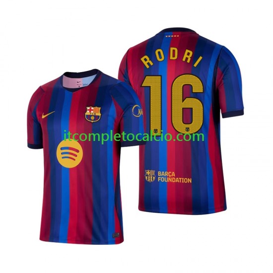 Maglia FC Barcelona Rodri 16 Divisa Home 2026-2027 Manica Corta ,Uomo