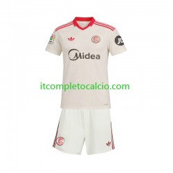 Maglia Sevilla FC Retro Divisa Home 2025-2026 Manica Corta ,Bambino