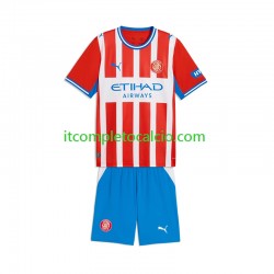 Maglia Girona Divisa Home 2026-2027 Manica Corta ,Bambino