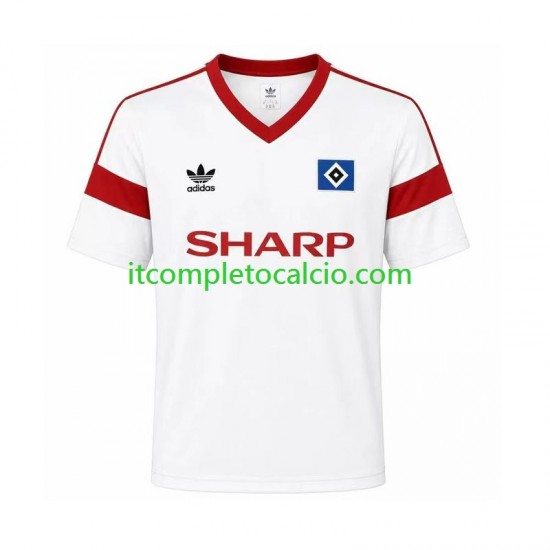 Maglia Hamburger SV 1988 Retro Divisa Home Manica Corta ,Uomo