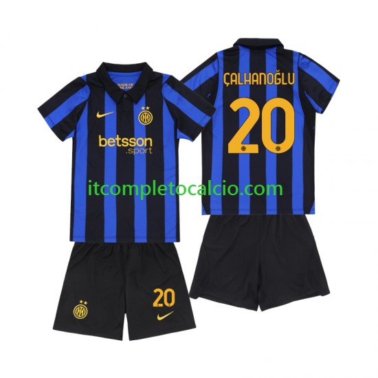 Maglia Inter Milan Hakan Calhanoglu 20 Divisa Home 2026-2027 Manica Corta ,Bambino