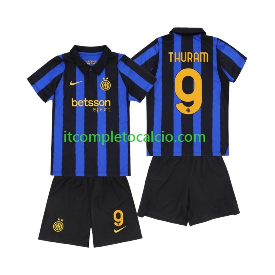 Maglia Inter Milan Marcus Thuram 9 Divisa Home 2026-2027 Manica Corta ,Bambino
