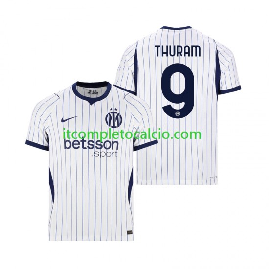 Maglia Inter Milan Marcus Thuram 9 Divisa Away 2026-2027 Manica Corta ,Uomo
