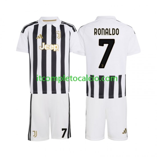 Maglia Juventus Cristiano Ronaldo 7 Divisa Home 2026-2027 Manica Corta ,Bambino