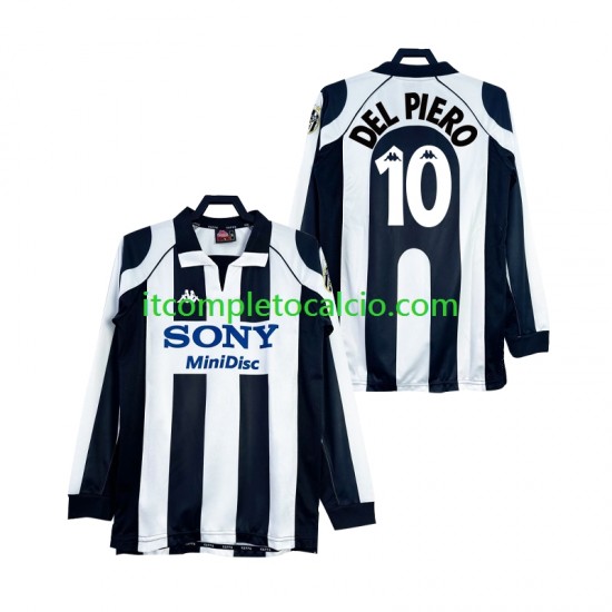 Maglia Juventus DEL PIERO 10 1997 Retro Divisa Home 1998 Manica Lunga ,Uomo