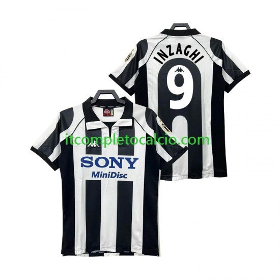 Maglia Juventus INZAGHI 9 1997 Retro Divisa Home 1998 Manica Corta ,Uomo