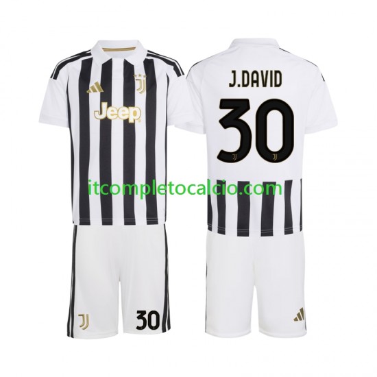 Maglia Juventus Jonathan David 30 Divisa Home 2026-2027 Manica Corta ,Bambino Maglia Juventus Jonathan David 30 Divisa Home 2026-2027 Manica Corta ,Bambino