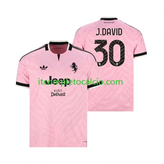 Maglia Juventus Jonathan David 30 Divisa Away 2026-2027 Manica Corta ,Uomo