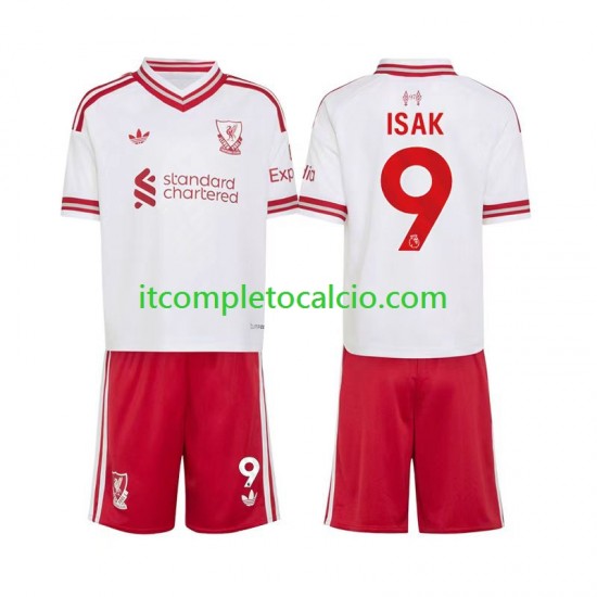Maglia Liverpool Alexander Isak 9 Divisa Away 2026-2027 Manica Corta ,Bambino