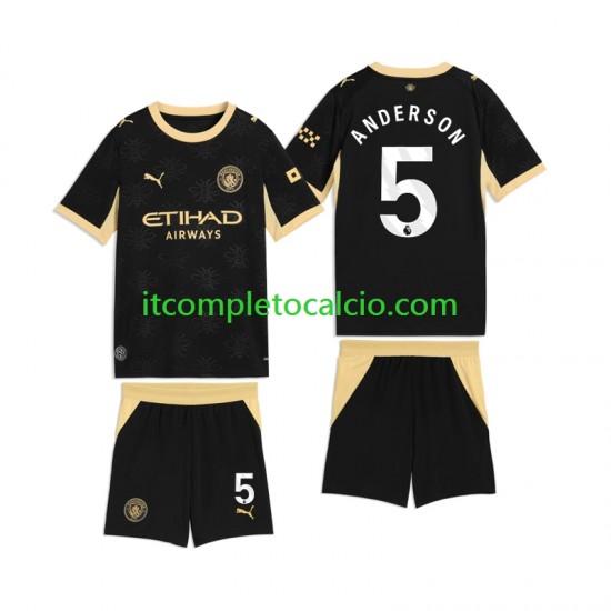 Maglia Manchester City Elliot Anderson 5 Divisa Away 2026-2027 Manica Corta ,Bambino Maglia Manchester City Elliot Anderson 5 Divisa Away 2026-2027 Manica Corta ,Bambino
