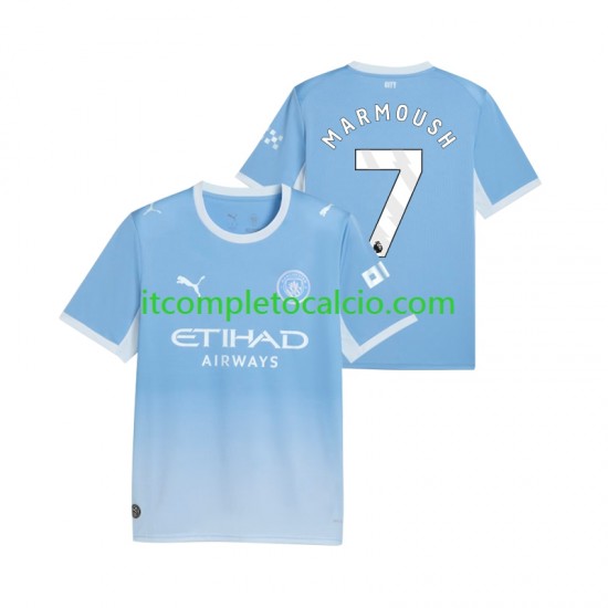 Maglia Manchester City Omar Marmoush 7 Divisa Home 2026-2027 Manica Corta ,Uomo Maglia Manchester City Omar Marmoush 7 Divisa Home 2026-2027 Manica Corta ,Uomo