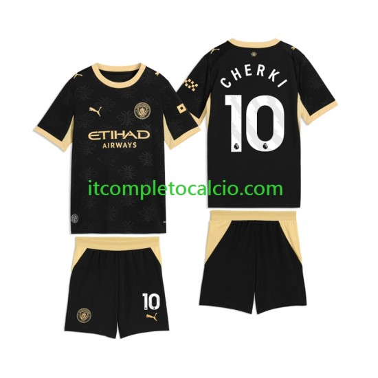 Maglia Manchester City Rayan Cherki 10 Divisa Away 2026-2027 Manica Corta ,Bambino