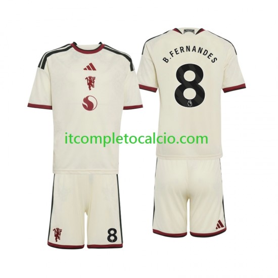 Maglia Manchester United Bruno Fernandes 8 Terza Divisa 2026-2027 Manica Corta ,Bambino Maglia Manchester United Bruno Fernandes 8 Terza Divisa 2026-2027 Manica Corta ,Bambino