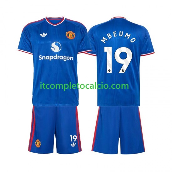 Maglia Manchester United Bryan Mbeumo 19 Divisa Away 2026-2027 Manica Corta ,Bambino