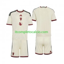 Maglia Manchester United Terza Divisa 2026-2027 Manica Corta ,Bambino
