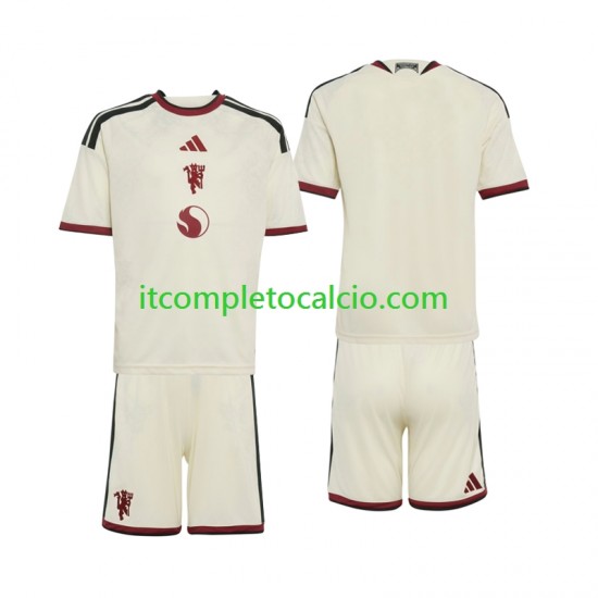 Maglia Manchester United Terza Divisa 2026-2027 Manica Corta ,Bambino