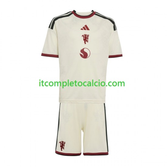 Maglia Manchester United Terza Divisa 2026-2027 Manica Corta ,Bambino