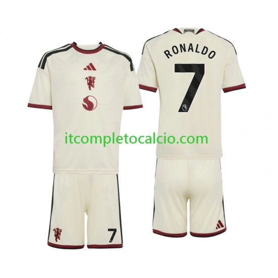 Maglia Manchester United Cristiano Ronaldo 7 Terza Divisa 2026-2027 Manica Corta ,Bambino