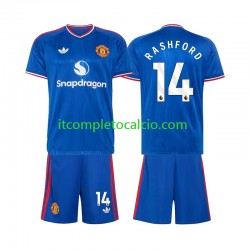 Maglia Manchester United Marcus Rashford 14 Divisa Away 2026-2027 Manica Corta ,Bambino