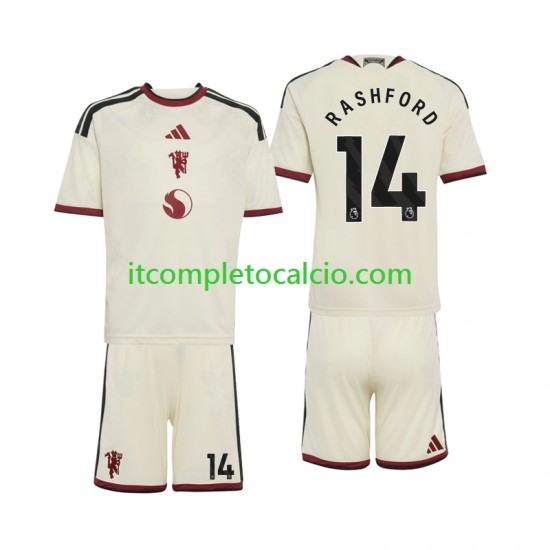 Maglia Manchester United Marcus Rashford 14 Terza Divisa 2026-2027 Manica Corta ,Bambino Maglia Manchester United Marcus Rashford 14 Terza Divisa 2026-2027 Manica Corta ,Bambino