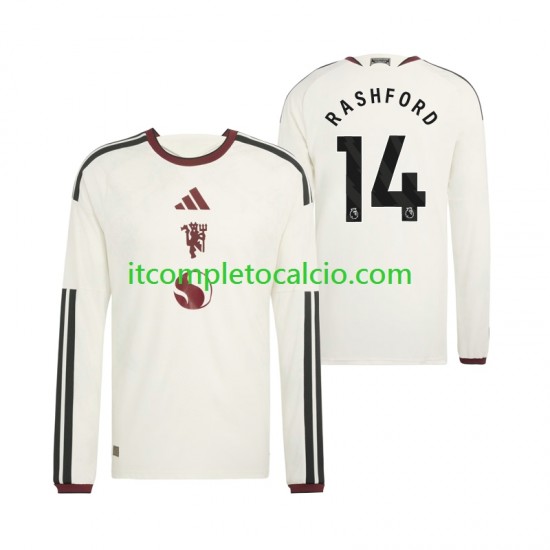 Maglia Manchester United Marcus Rashford 14 Terza Divisa 2026-2027 Manica Lunga ,Uomo