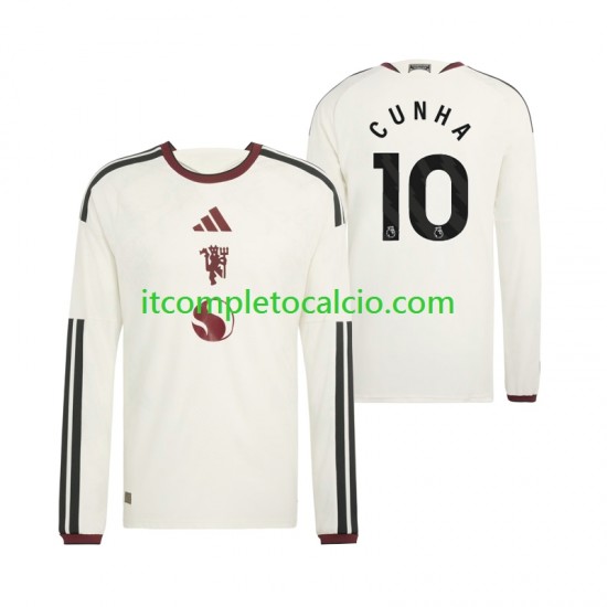 Maglia Manchester United Matheus Cunha 10 Terza Divisa 2026-2027 Manica Lunga ,Uomo