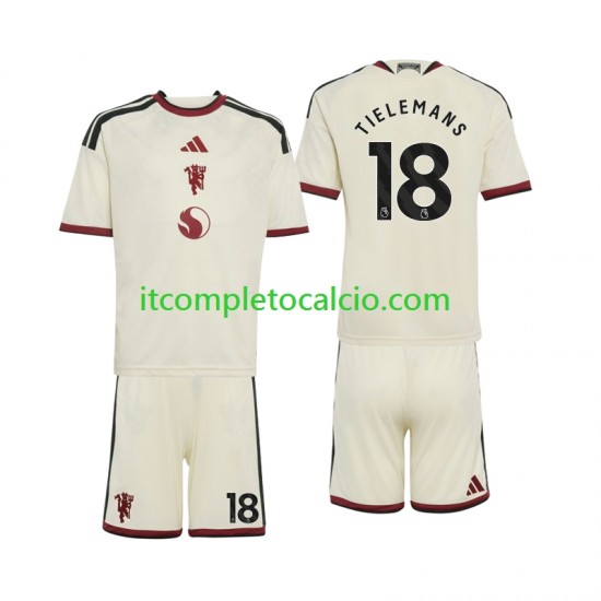 Maglia Manchester United Youri Tielemans 18 Terza Divisa 2026-2027 Manica Corta ,Bambino Maglia Manchester United Youri Tielemans 18 Terza Divisa 2026-2027 Manica Corta ,Bambino