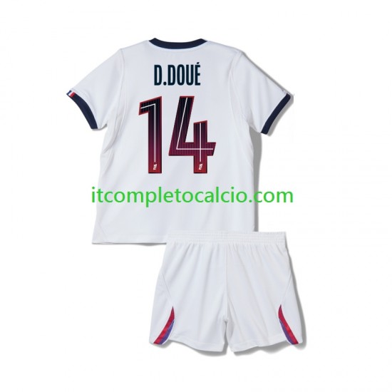 Maglia Paris Saint-Germain Desire Doue 14 Divisa Away 2026-2027 Manica Corta ,Bambino