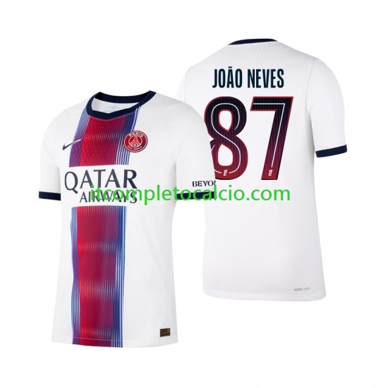 Maglia Paris Saint-Germain Joao Neves 87 Divisa Away 2026-2027 Manica Corta ,Uomo