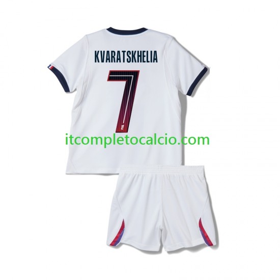 Maglia Paris Saint-Germain Khvicha Kvaratskhelia 7 Divisa Away 2026-2027 Manica Corta ,Bambino Maglia Paris Saint-Germain Khvicha Kvaratskhelia 7 Divisa Away 2026-2027 Manica Corta ,Bambino