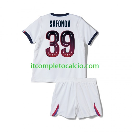 Maglia Paris Saint-Germain Matvey Safonov 39 Divisa Away 2026-2027 Manica Corta ,Bambino Maglia Paris Saint-Germain Matvey Safonov 39 Divisa Away 2026-2027 Manica Corta ,Bambino