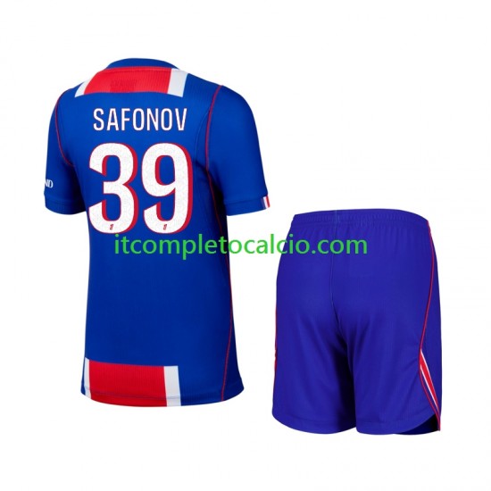 Maglia Paris Saint-Germain Matvey Safonov 39 Divisa Home 2026-2027 Manica Corta ,Bambino