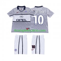 Maglia Paris Saint-Germain OKOCHA 10 2000 2001 Retro Divisa Away Manica Corta ,Bambino
