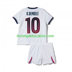Maglia Paris Saint-Germain Ousmane Dembele 10 Divisa Away 2026-2027 Manica Corta ,Bambino